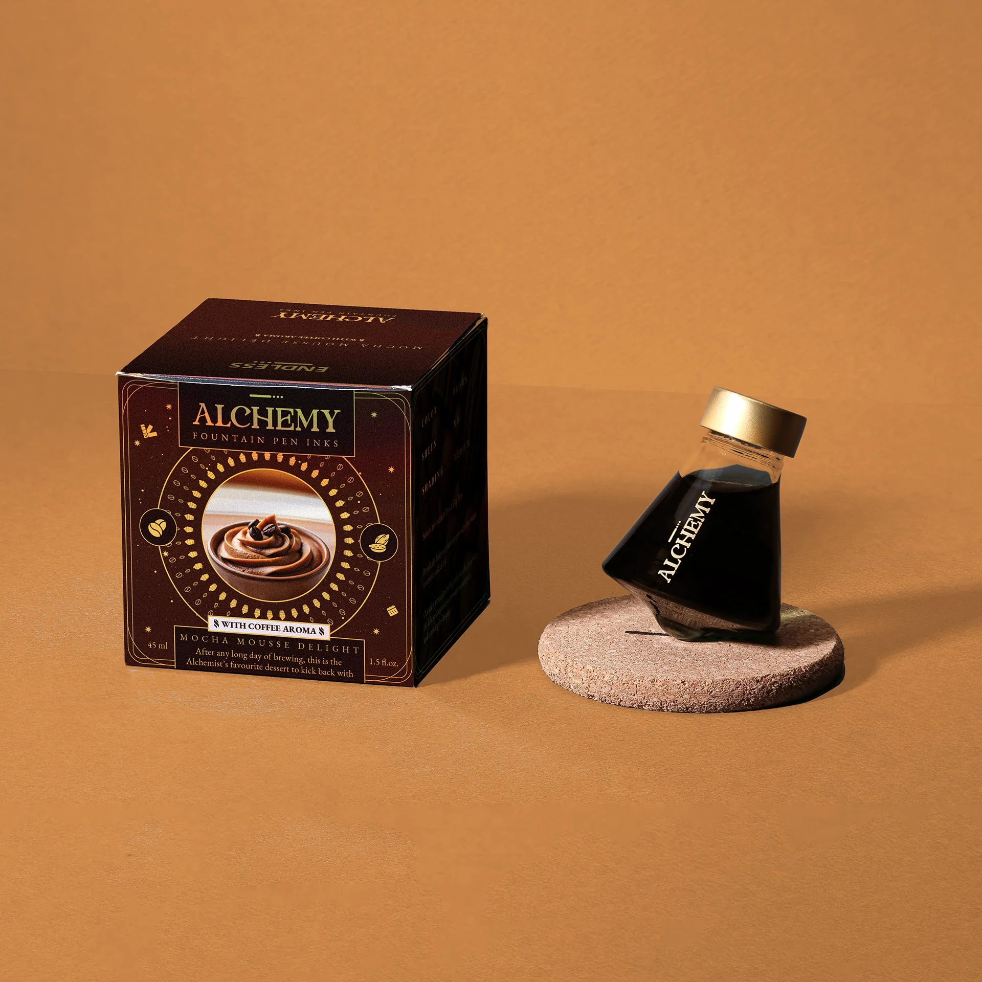 Endless Alchemy Fountain Pen Inks - Mocha Mousse Delight - Aromatic - 45 ML