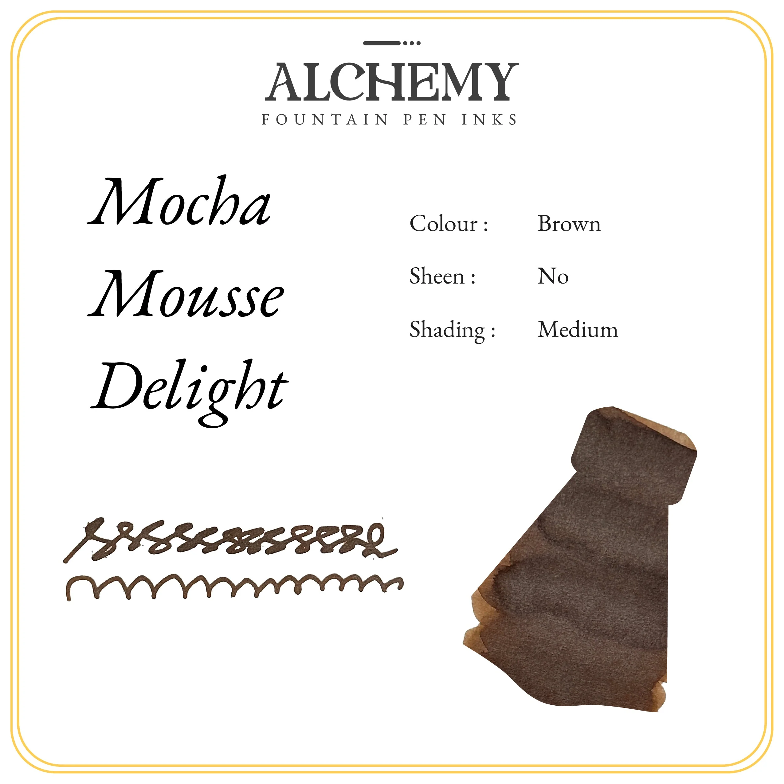 Endless Alchemy Fountain Pen Inks - Mocha Mousse Delight - Aromatic - 45 ML - Image 2