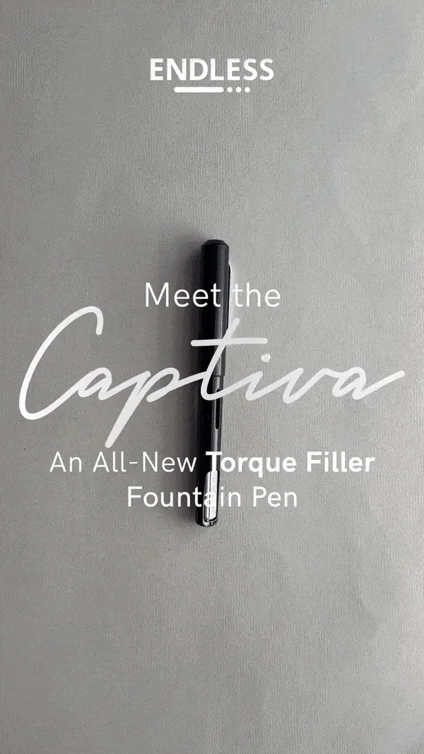 Endless Captiva Torque-Filler Fountain Pen - Stealth Black - Image 9