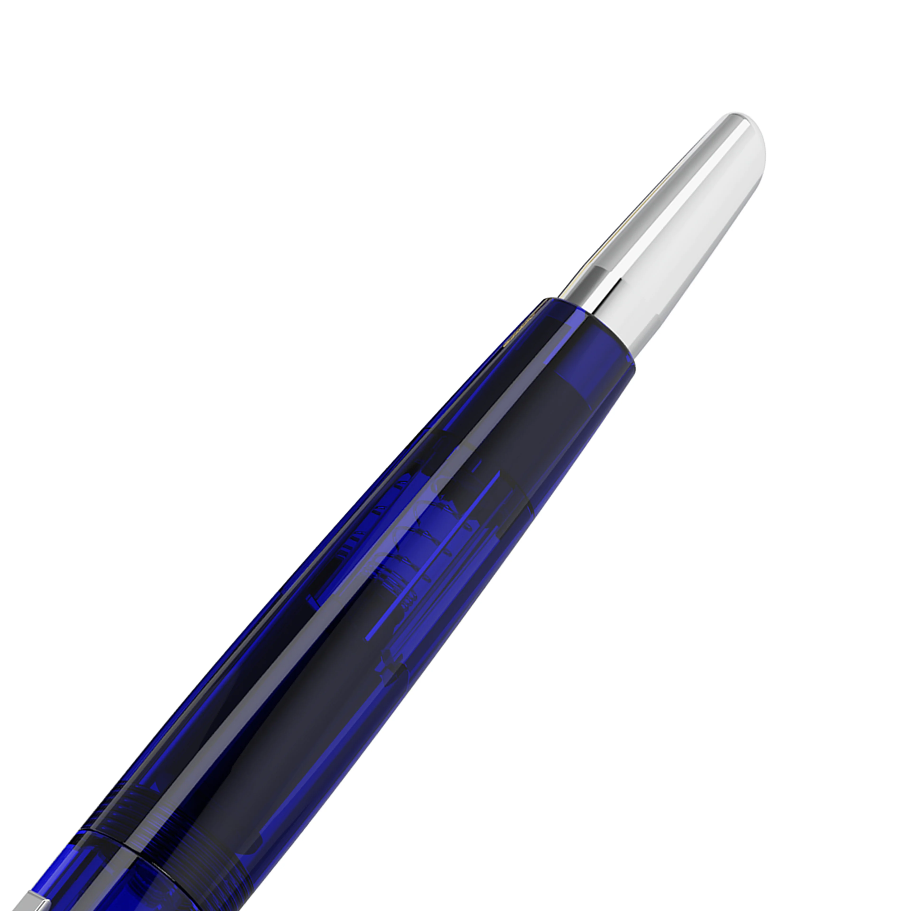 Endless Phantom Retractable Fountain Pen - Nebula Blue Chrome - Image 4
