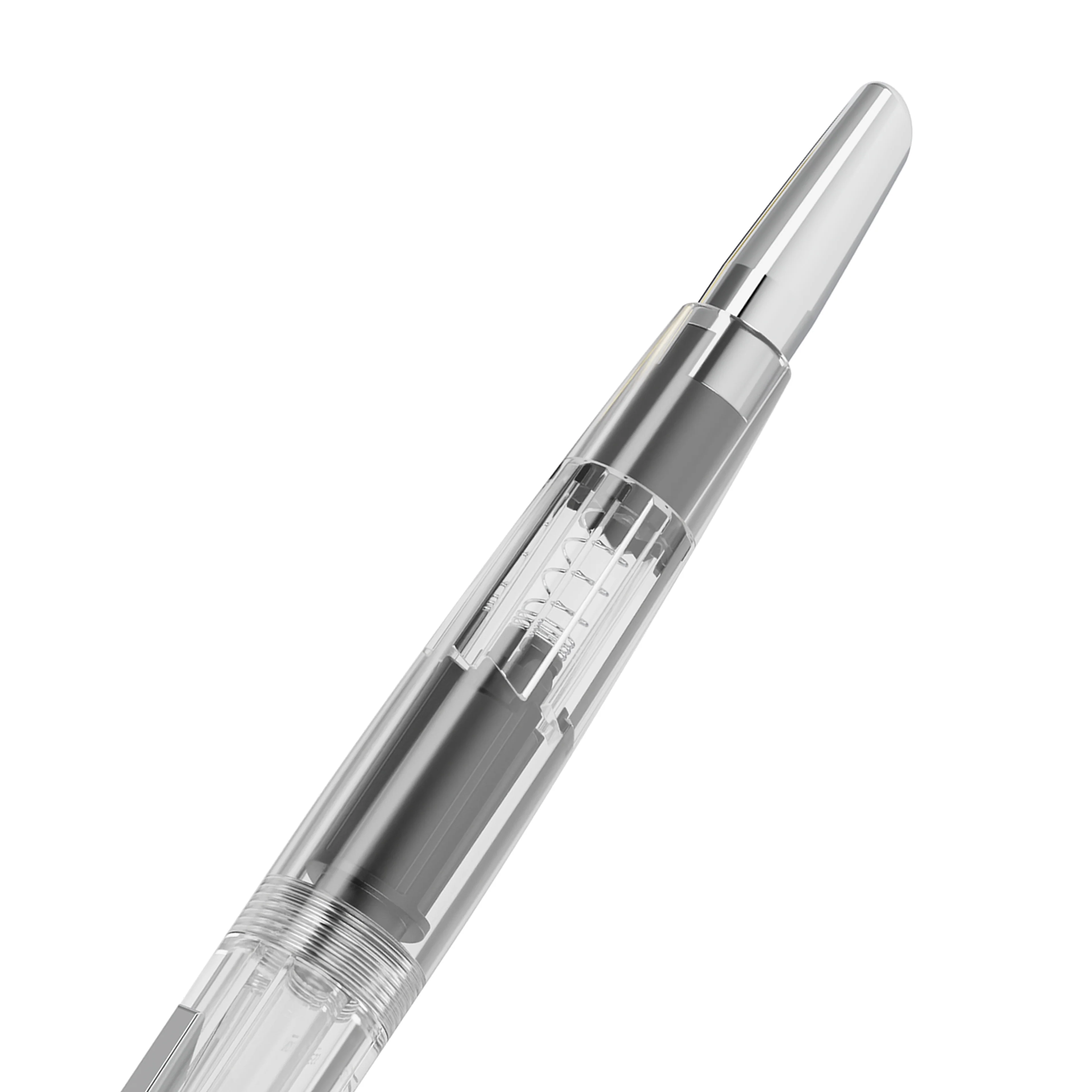 Endless Phantom Retractable Fountain Pen - Clear Chrome - Image 4